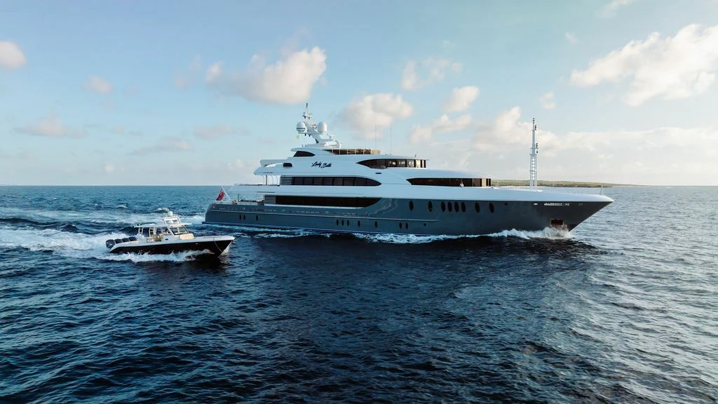 a boat in the water aboard LADY BETH Yacht for Sale