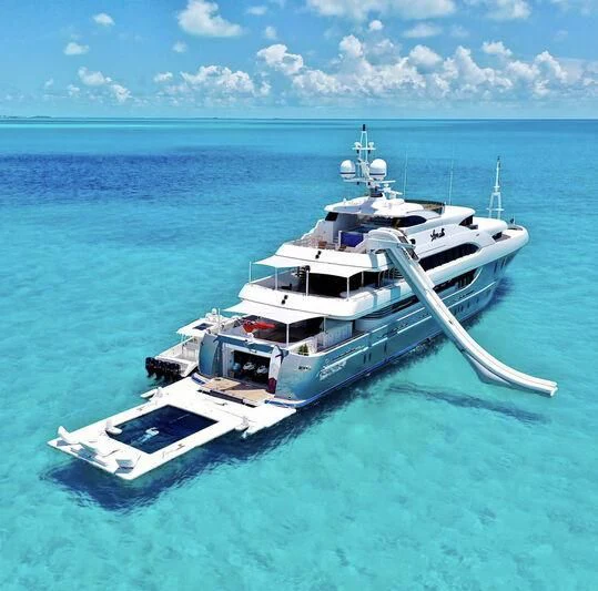 a boat in the water aboard LADY BETH Yacht for Sale