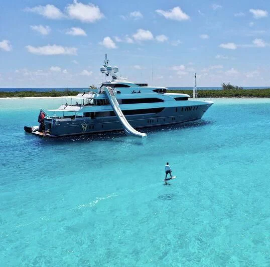 a boat in the water aboard LADY BETH Yacht for Sale