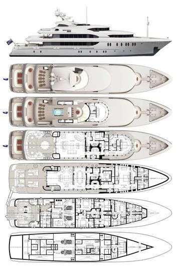 diagram, engineering drawing aboard LADY BETH Yacht for Sale