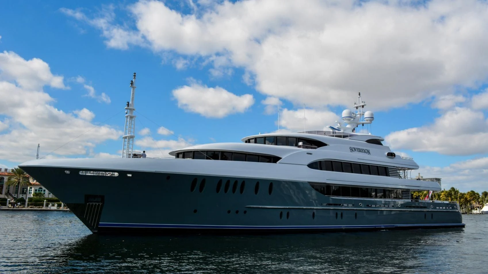 a large white yacht aboard LADY BETH Yacht for Sale
