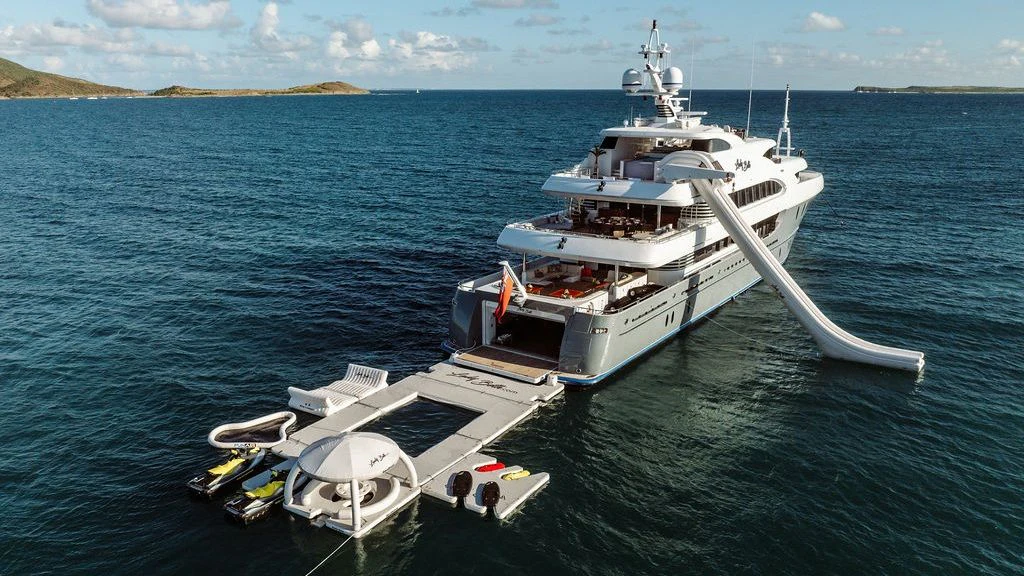 a boat on the water aboard LADY BETH Yacht for Sale