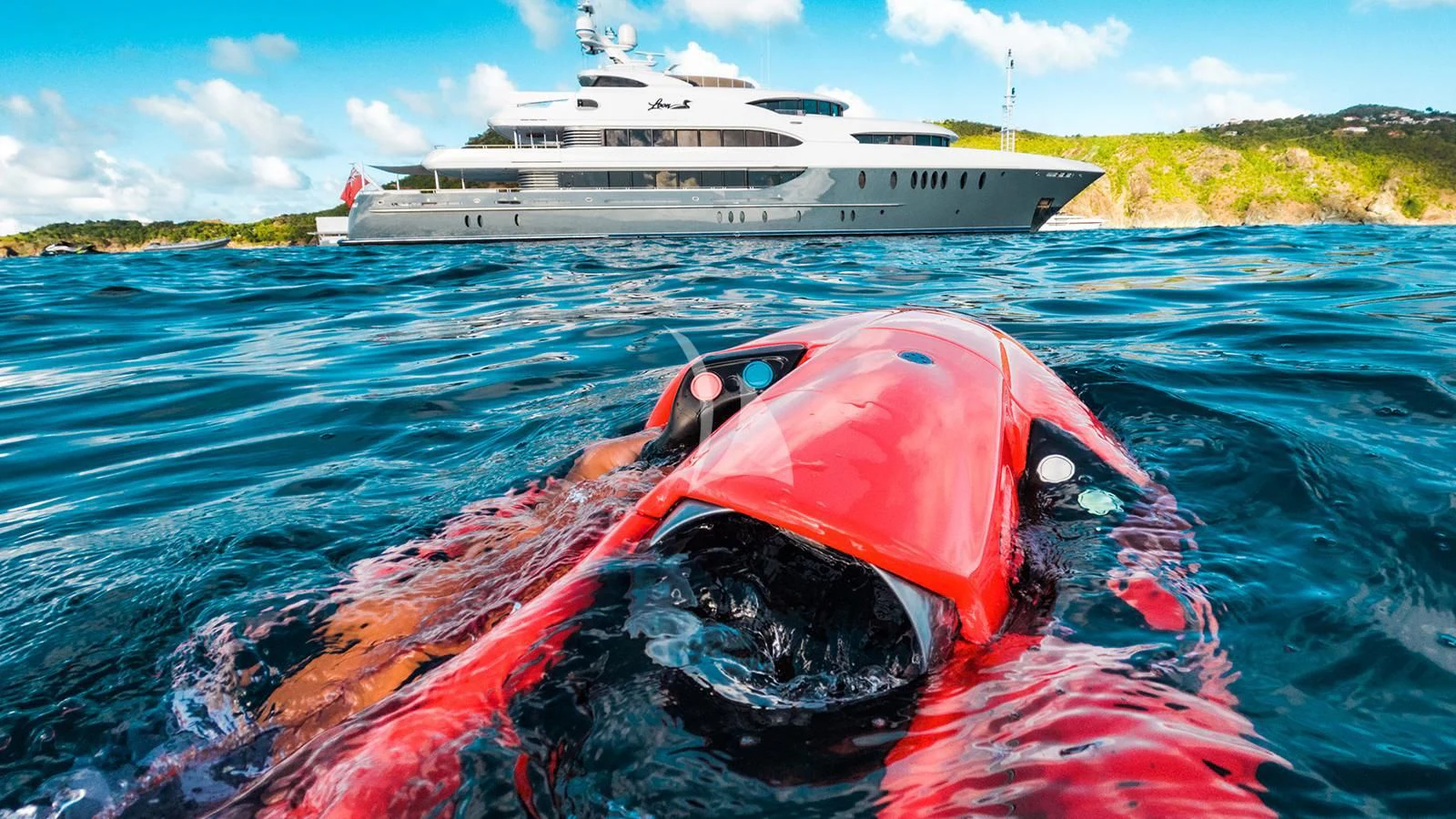 a boat in the water with a boat in the background aboard LADY BETH Yacht for Sale