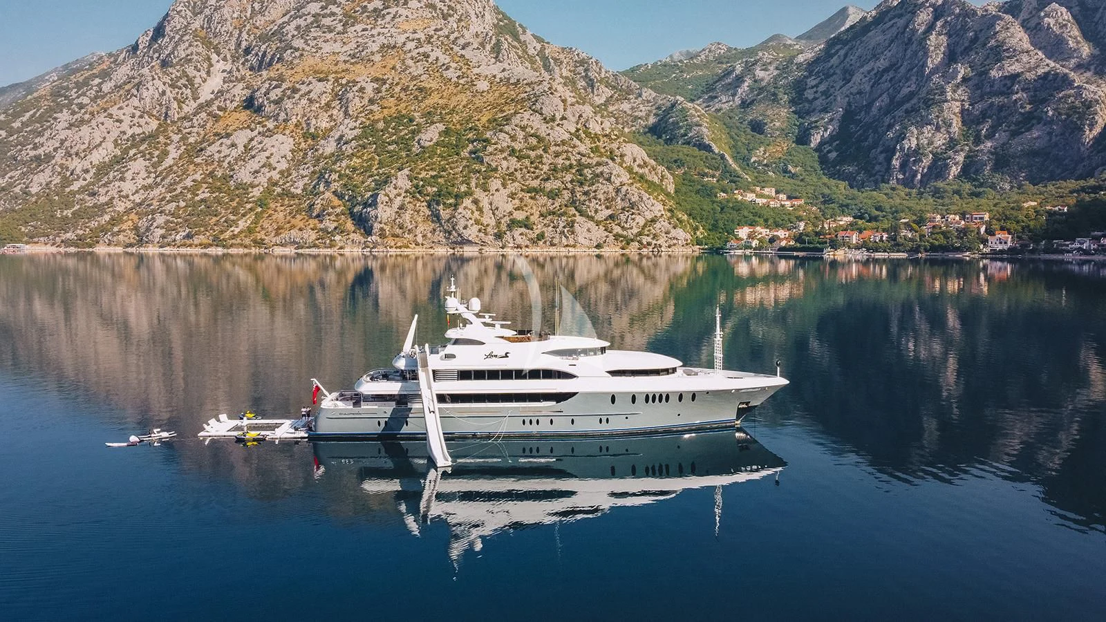 a boat on the water aboard LADY BETH Yacht for Sale