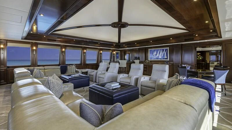 a large room with a large window aboard LADY BETH Yacht for Sale