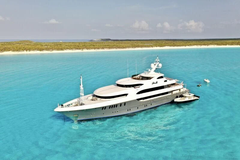 a boat in the water aboard LADY BETH Yacht for Sale