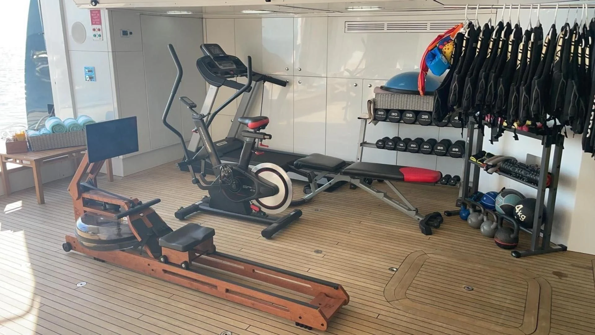 a room with various tools aboard LADY BETH Yacht for Sale