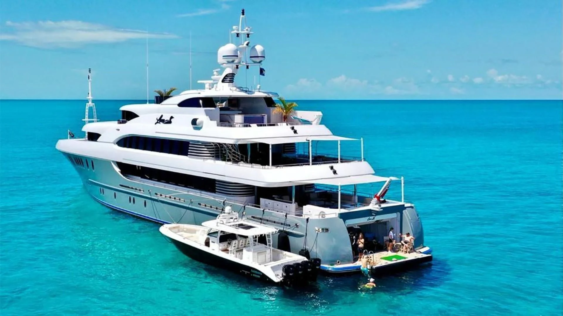 a boat in the water aboard LADY BETH Yacht for Sale