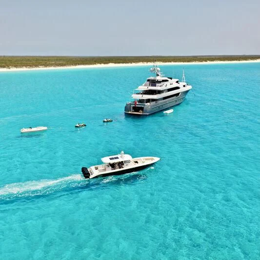a group of boats in the water aboard LADY BETH Yacht for Sale