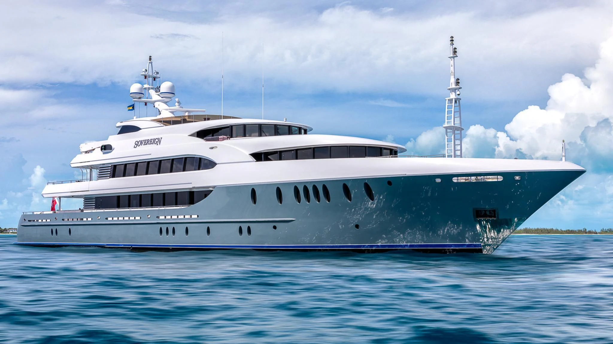 a large white boat aboard LADY BETH Yacht for Sale
