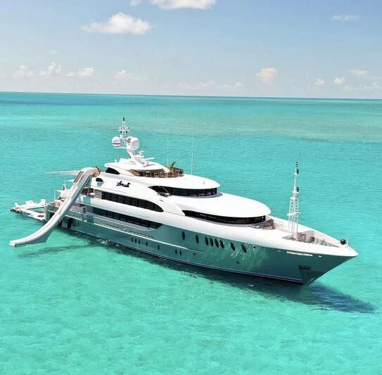 a white boat in the water aboard LADY BETH Yacht for Sale