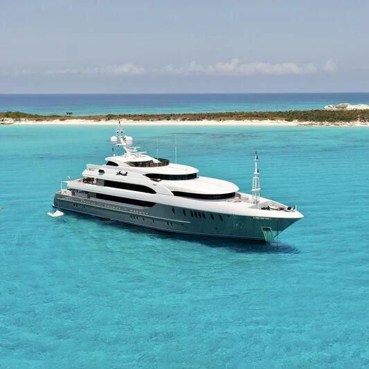 a boat in the water aboard LADY BETH Yacht for Sale
