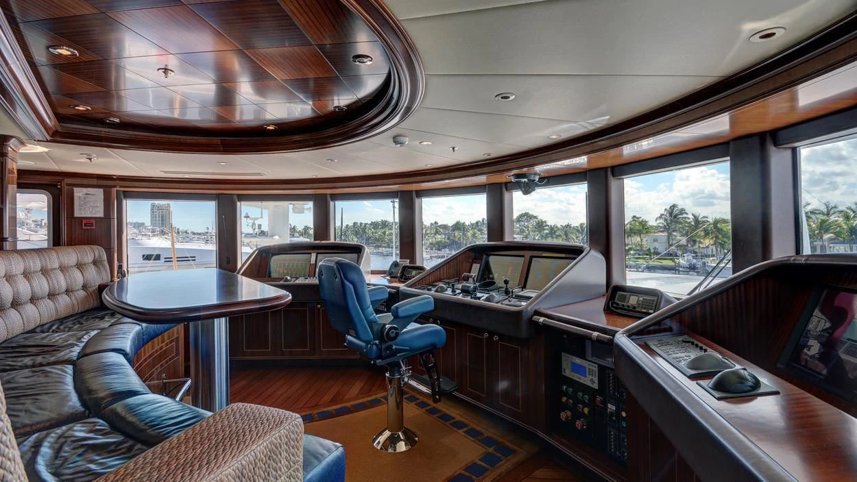 inside of a car aboard LADY BETH Yacht for Sale