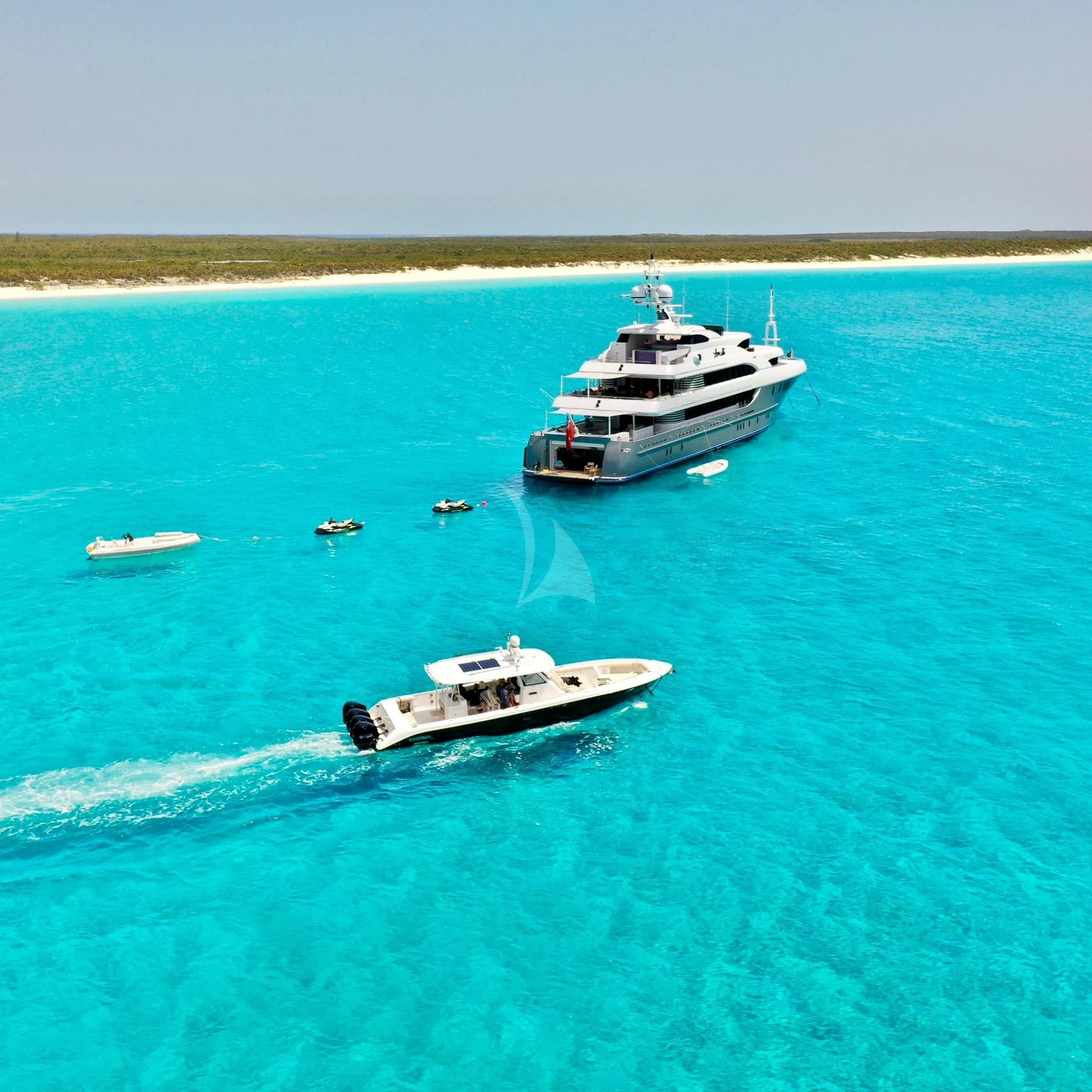 a group of boats in the water aboard LADY BETH Yacht for Sale