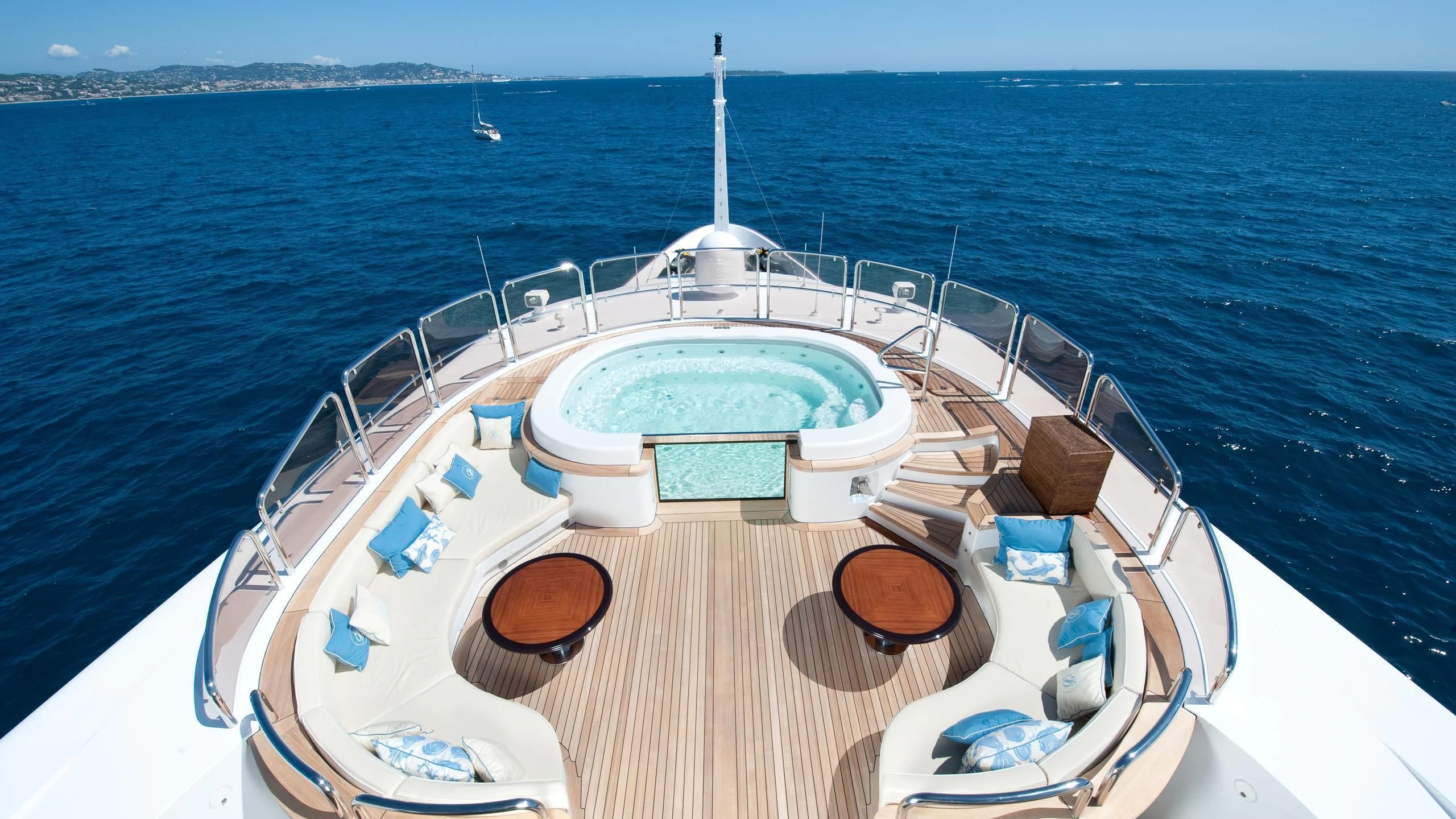 a boat on the water aboard DILARA Yacht for Sale