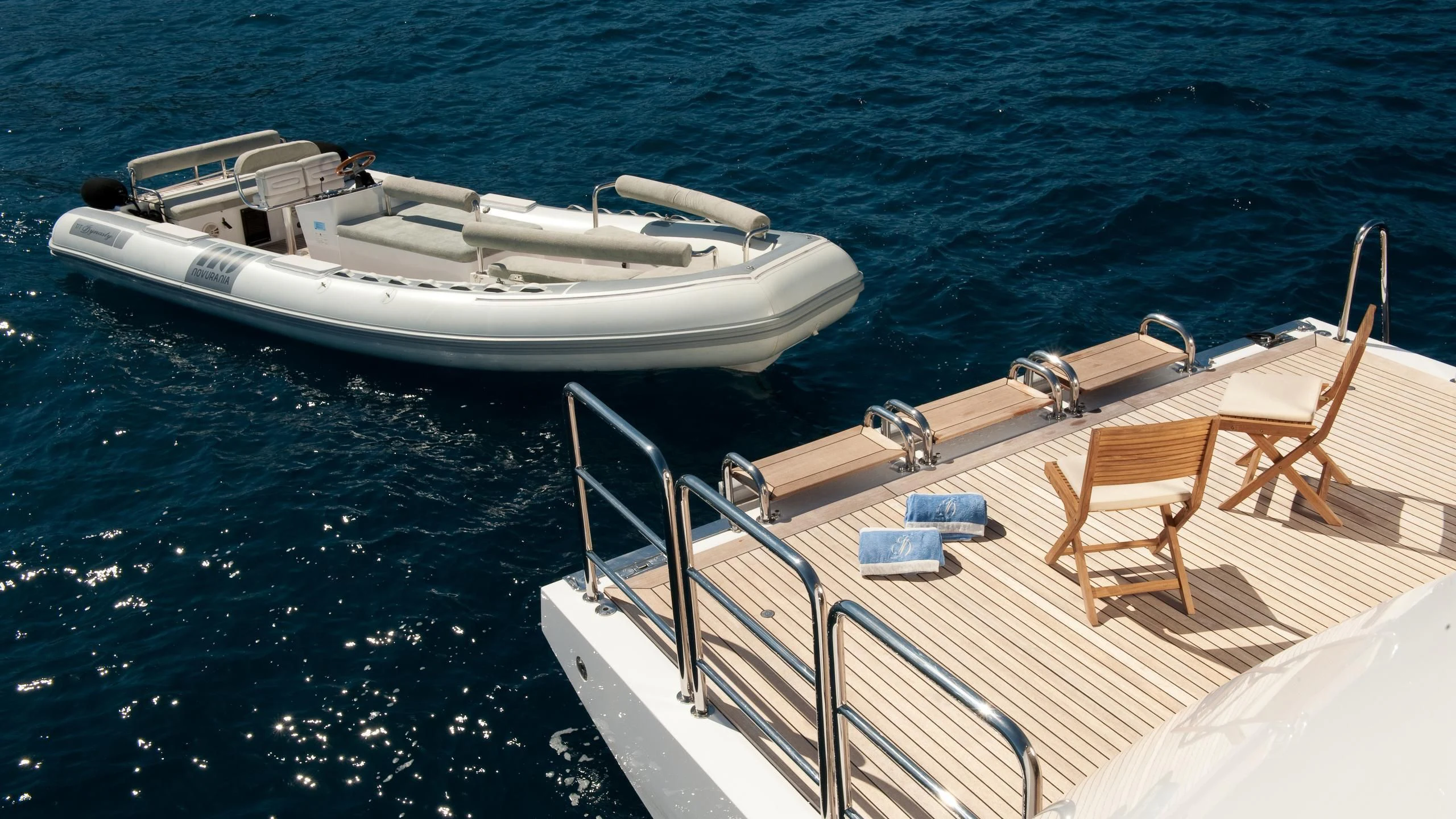 a boat on the water aboard DILARA Yacht for Sale
