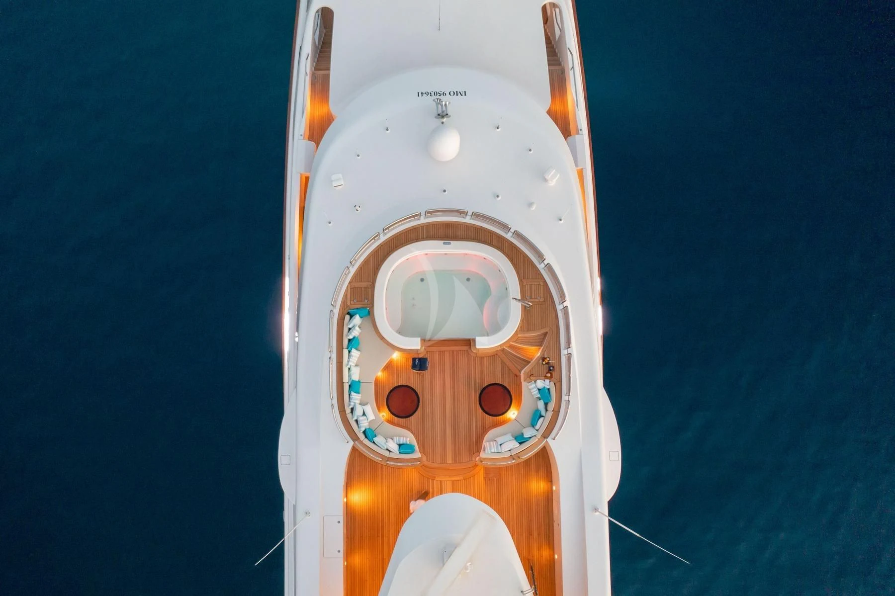 a white and orange robot aboard DILARA Yacht for Sale
