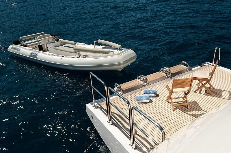 a boat on the water aboard DILARA Yacht for Sale