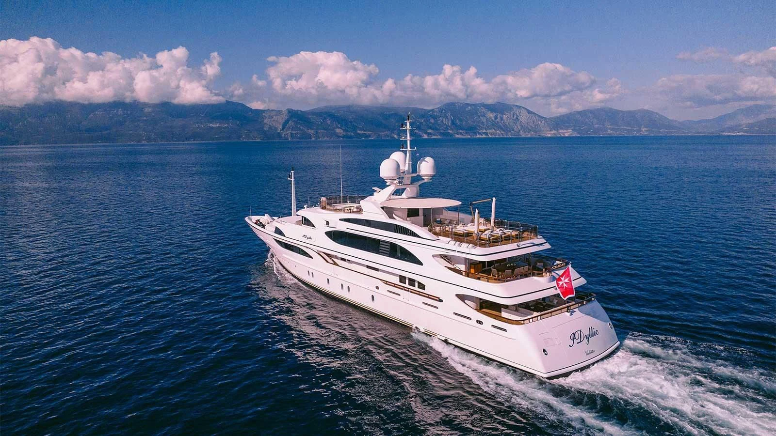 a boat on the water aboard DILARA Yacht for Sale