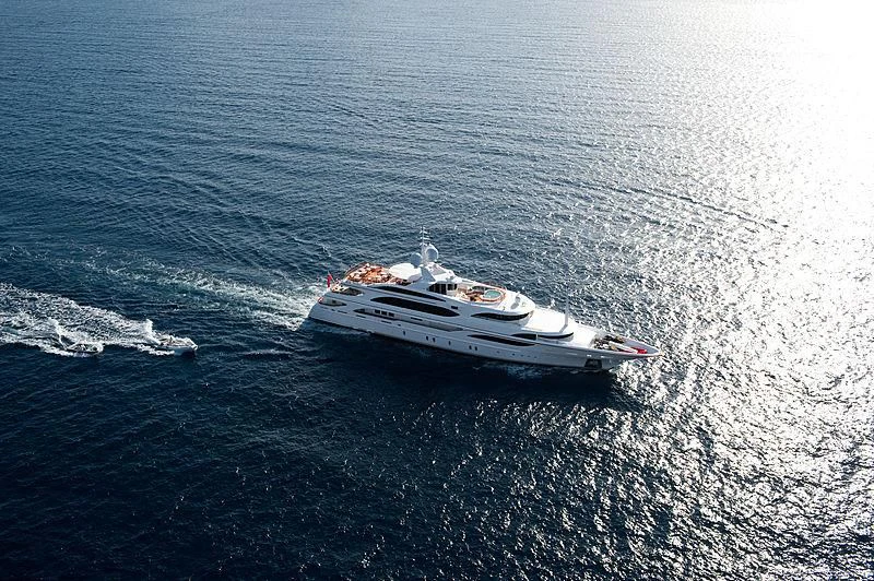 a boat in the water aboard DILARA Yacht for Sale