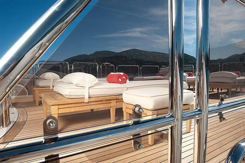 a bed on a boat aboard DILARA Yacht for Sale