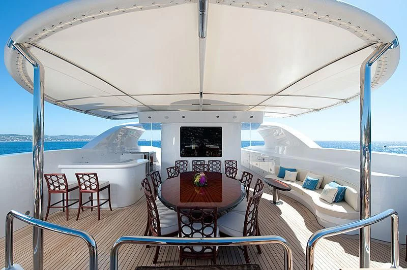 a boat on the water aboard DILARA Yacht for Sale