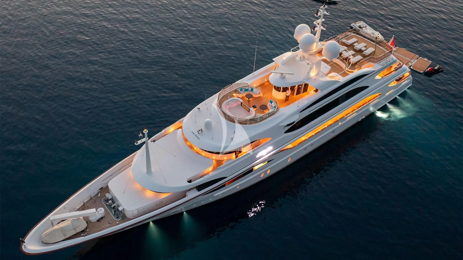 a boat on the water aboard DILARA Yacht for Sale