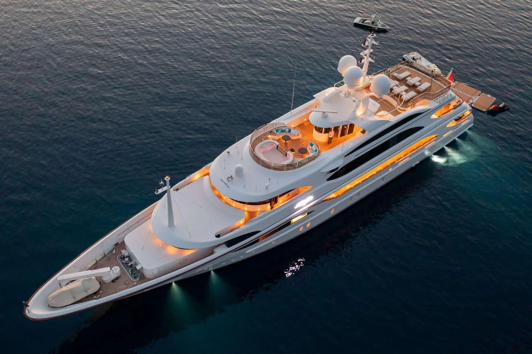 a boat on the water aboard DILARA Yacht for Sale