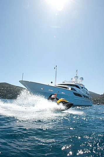 a boat on the water aboard DILARA Yacht for Sale
