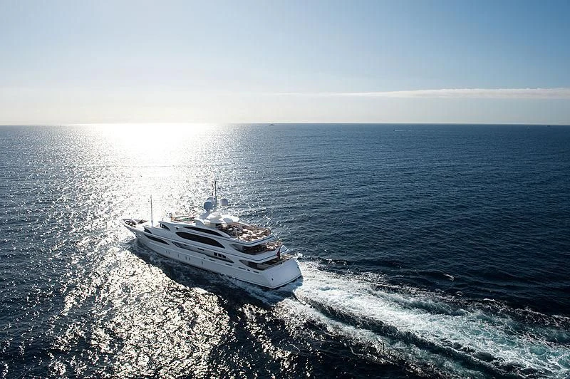 a boat on the water aboard DILARA Yacht for Sale