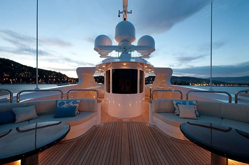 a boat on a deck aboard DILARA Yacht for Sale