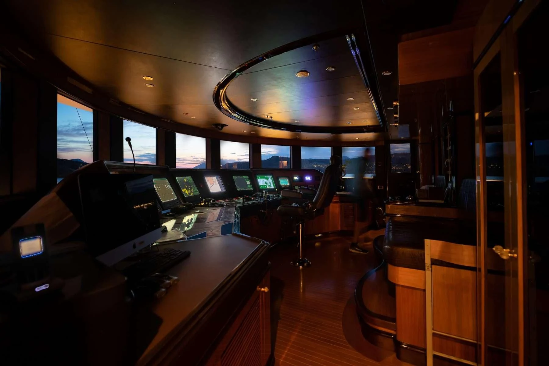 a room with many computers aboard DILARA Yacht for Sale