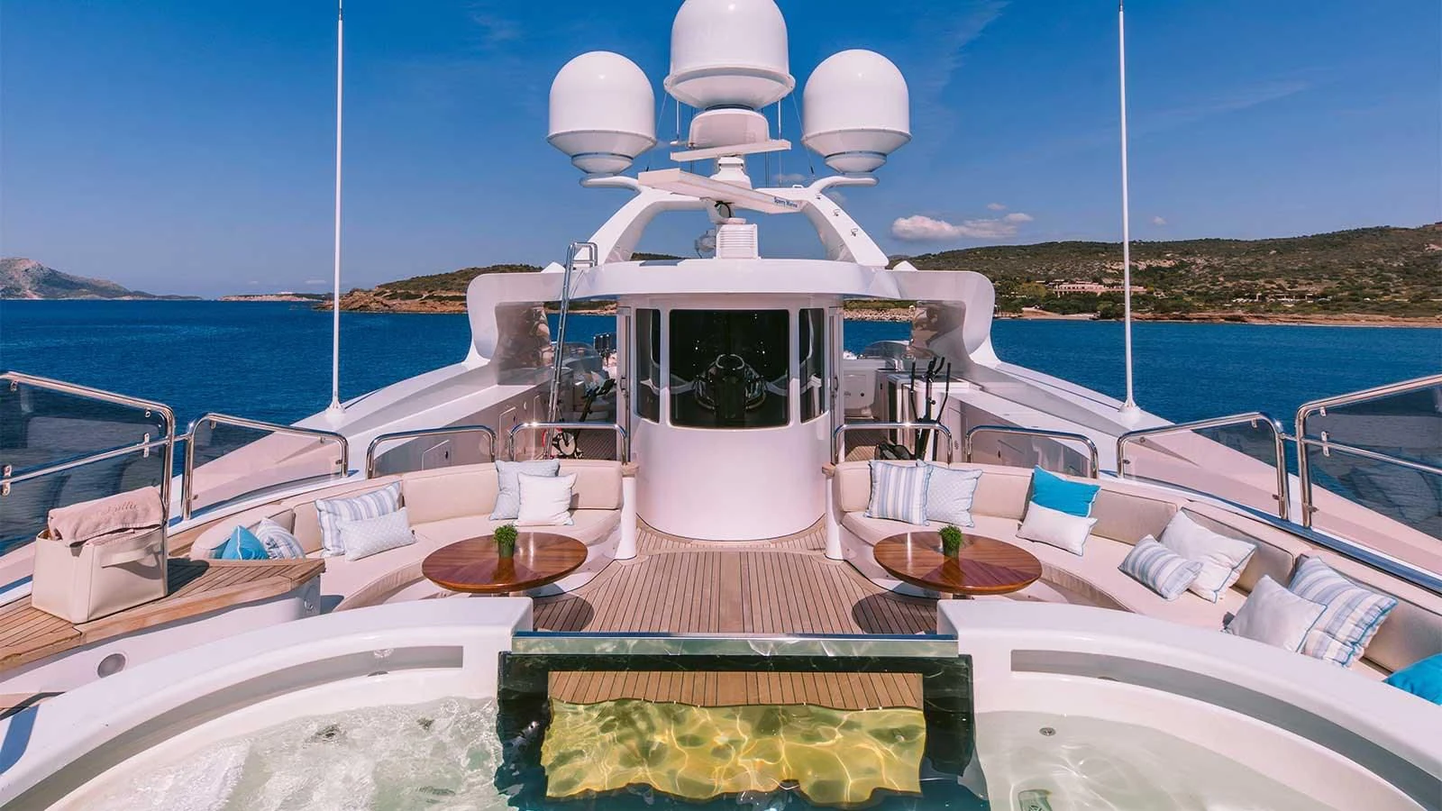 a boat on the water aboard DILARA Yacht for Sale