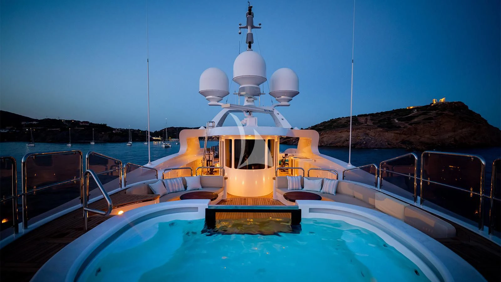 a boat on the water aboard DILARA Yacht for Sale