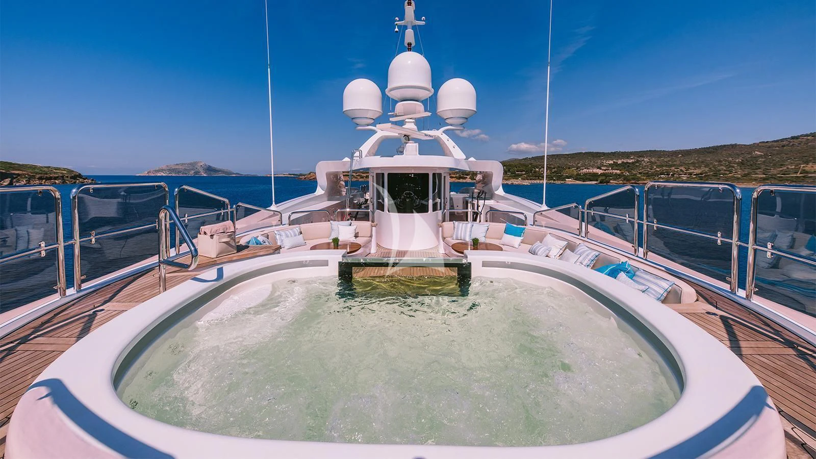a water slide with a water slide aboard DILARA Yacht for Sale