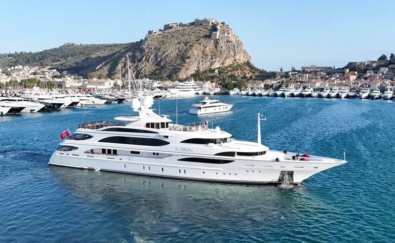 a boat in the water aboard DILARA Yacht for Sale