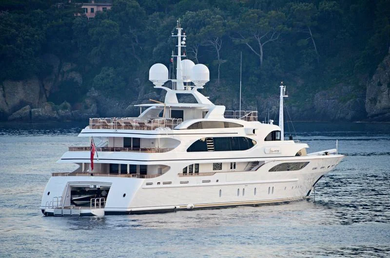 a boat on the water aboard DILARA Yacht for Sale