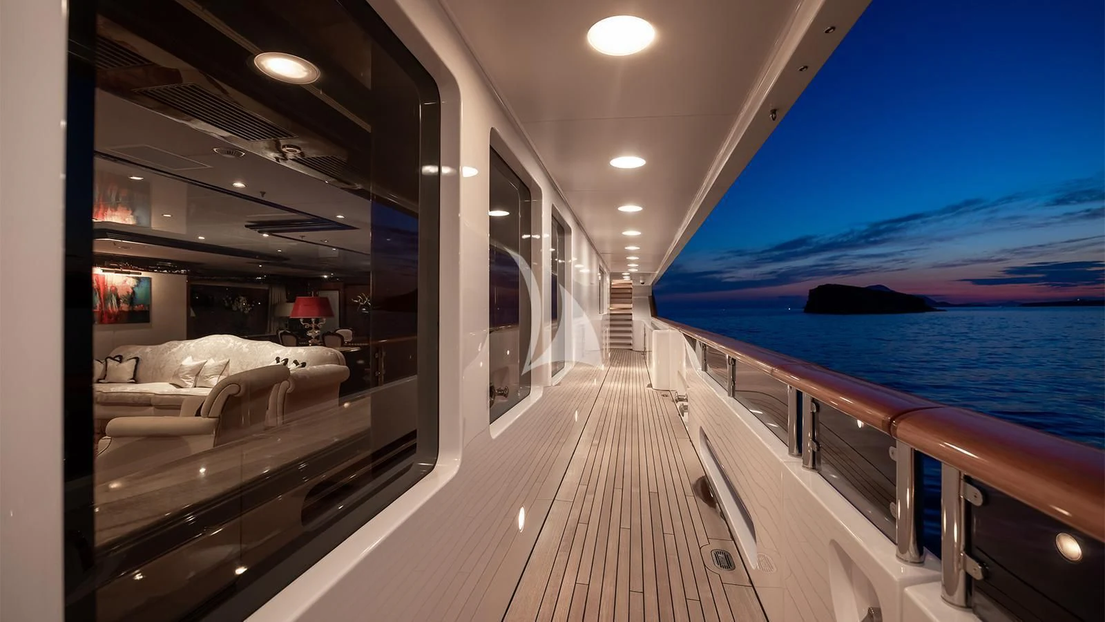 a boat on the water aboard DILARA Yacht for Sale