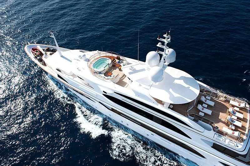 a boat on the water aboard DILARA Yacht for Sale