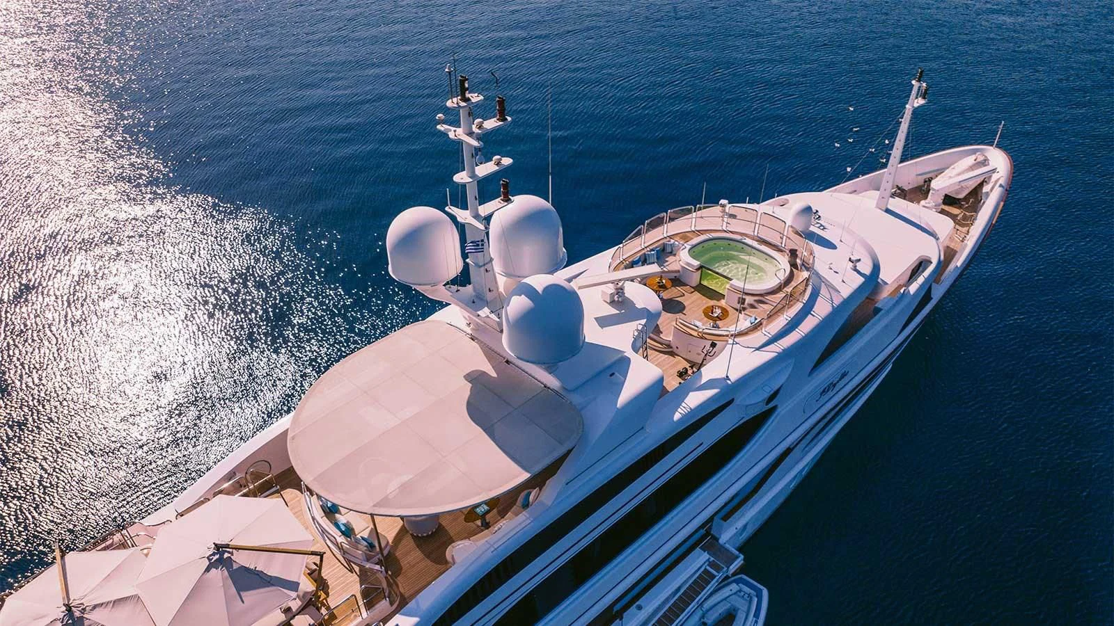 a boat on the water aboard DILARA Yacht for Sale