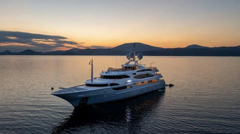 a boat in the water aboard DILARA Yacht for Sale