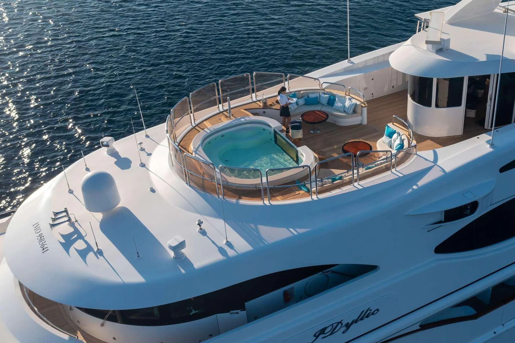 a boat on the water aboard DILARA Yacht for Sale