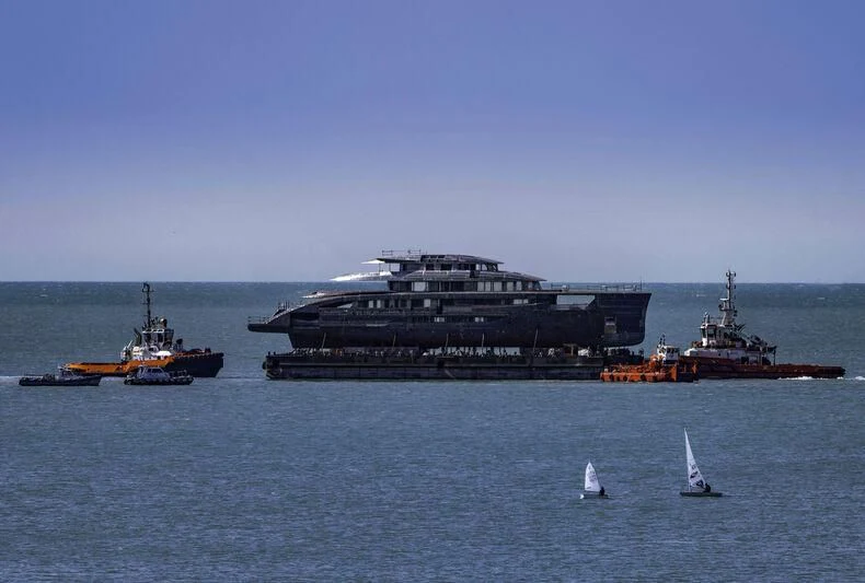 a group of ships in the water aboard AMOR À VIDA Yacht for Sale
