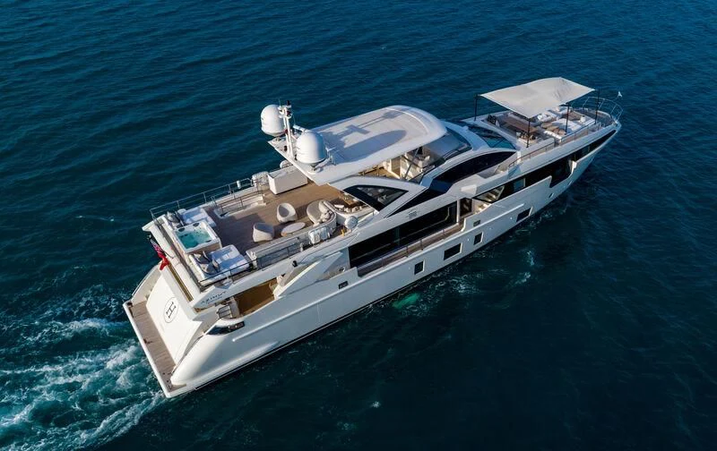 a boat on the water aboard NEMESIS Yacht for Sale