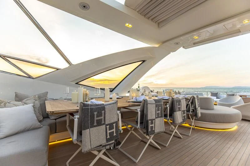 inside of a boat aboard NEMESIS Yacht for Sale