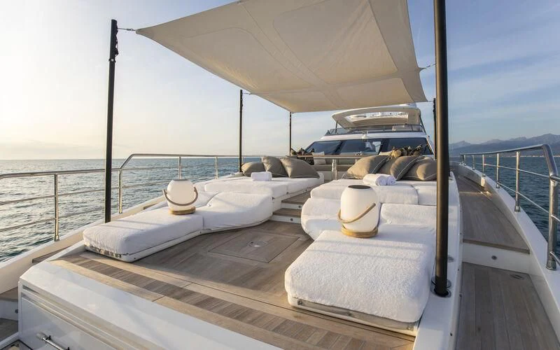 a boat on the water aboard NEMESIS Yacht for Sale