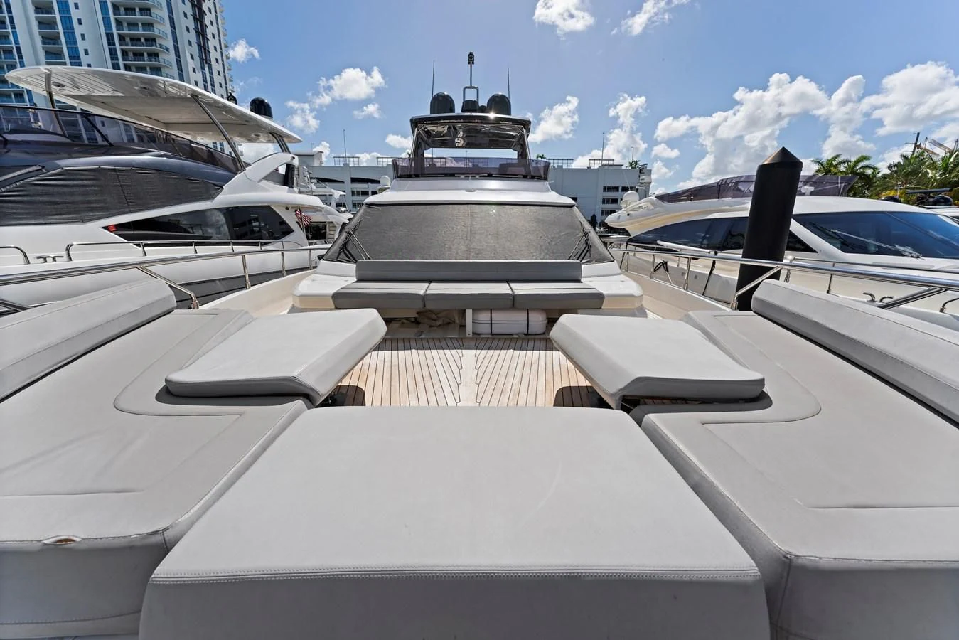 a group of boats in a harbor aboard LEGEND Yacht for Sale