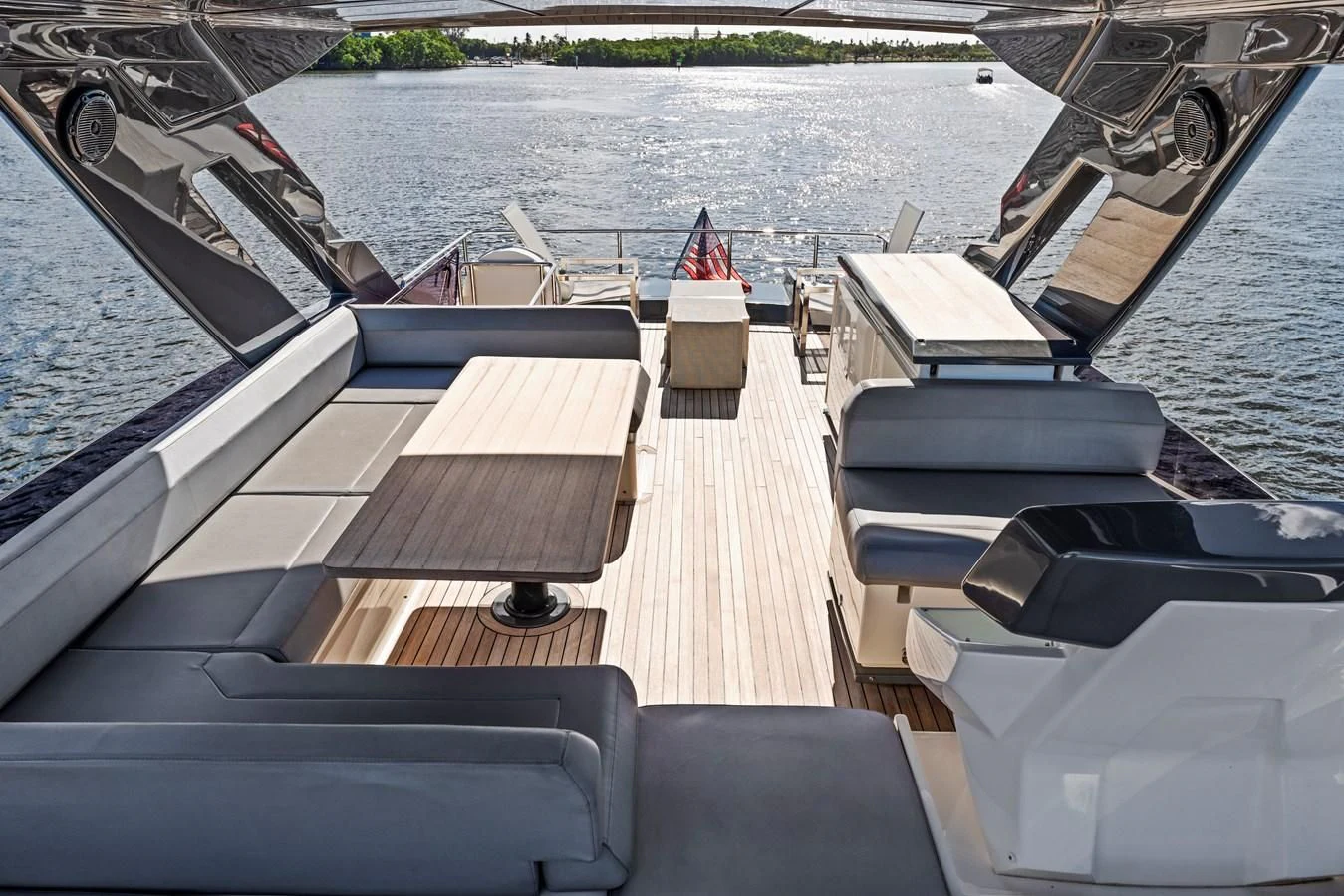 a deck on a boat aboard LEGEND Yacht for Sale