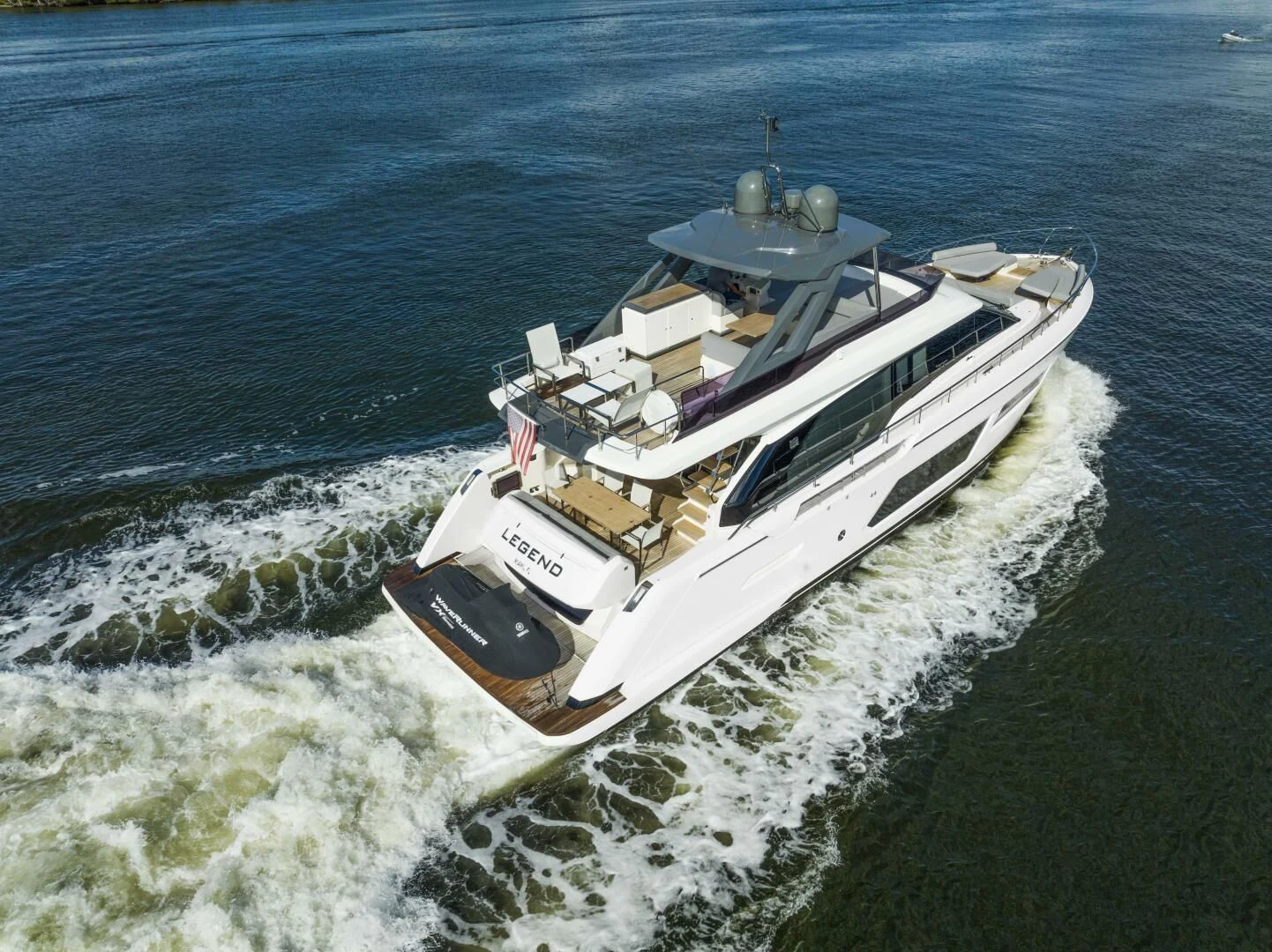 a boat on the water aboard LEGEND Yacht for Sale