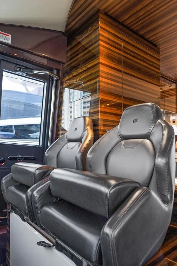 a train with seats aboard LEGEND Yacht for Sale